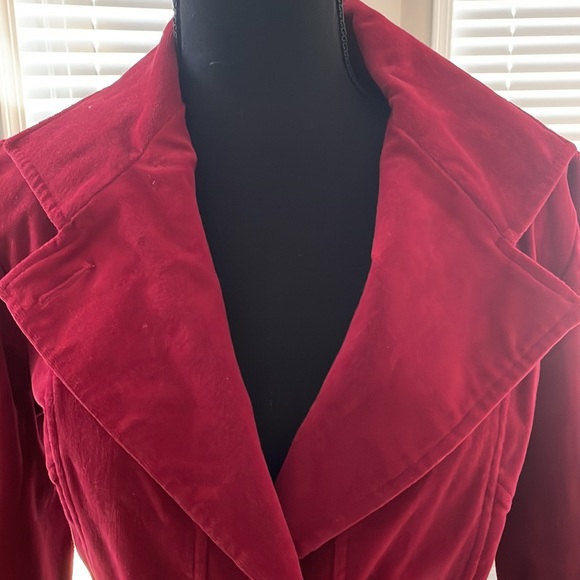 Vintage Optionelle Red Velvet Blazer size small - Picture 3 of 11